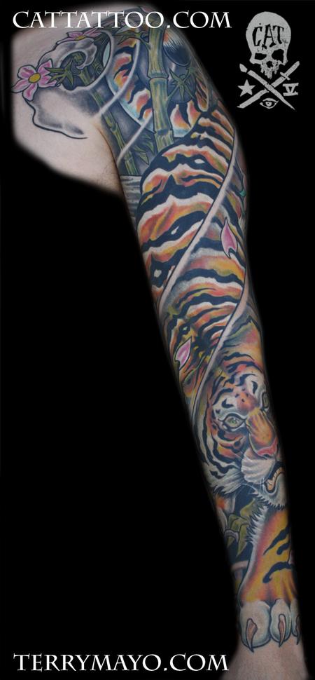 Tattoos - tiger sleeve 02 - 62477